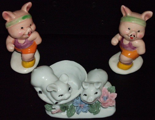 pig collection ceramic figurines